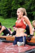 Tough Mudder Girl Drops In Cold Water