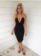 Monster Cleavage In A Cocktail Dress