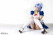 Rei Ayanami Maid Cosplay