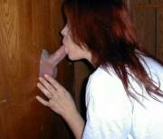 Redhead Has A Mouthful.