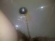 [F] Naughty Peeing In The Bathroom Sink At Work