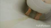 [F]Inally Snatched Up A Long White Skirt Just To Piss In It!