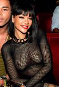 Rihanna See Through Fishnet.