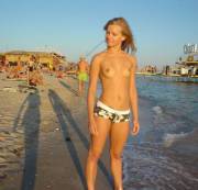 Long Shadows On The Beach