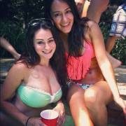 Bursting Out Of A Green Strapless