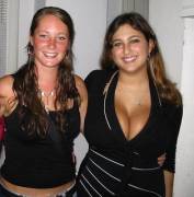 Really Working That Cleavage...