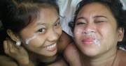 Two Faces Full Of Cum