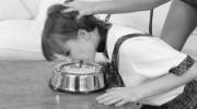 Licking From Her Bowl Like A Good Pet