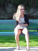 Debonair Upskirt At City Park