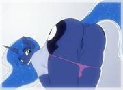 Princess Luna Pulling Her Panties Down [Anthro] (Artist:skipsy)