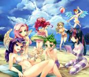 Beach-Time Fun &Amp;Amp;Amp; Lucky Spike (Humanized) 