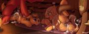 Big Macintosh X Caramel X Applejack X Coco Crusoe Orgy (Artist:braeburned)