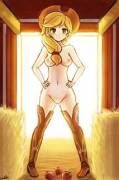 Applejack Looking Rather Assertive [Humanized] (Artist: Lumineko)