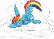 First Time Touching A Tablet. Decided To Color Some Rainbow Dash!