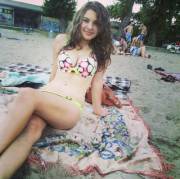Ukrainian Girl Lays Out