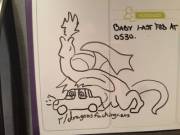 My Friend Was Busy Feeding His New Born, So I Defaced His Marker Board.