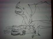 Dragon Fucking An Evo