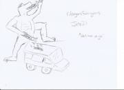 Dragon Blowing A Load On A Van