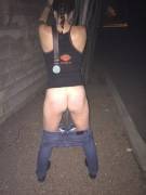 Quick Spanking On The Side Of The Road.