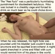 Pee Fuck [Feminization][Humiliation][Gif]