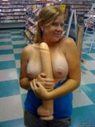 Going Through Some Old Pics. Thought Yall Would Like :) Me On A Dare In A Sex Shop.