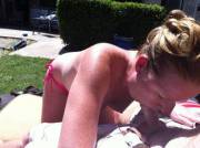 Backyard Blowjob From A Slutwife