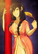 Jin In Her Nightgown