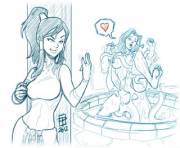 Korra Using Her Waterbending Skills On Asami