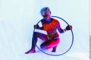Blacklight, White Backdrop, And A Hula Hoop