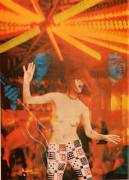 Topless Redhead Dancing