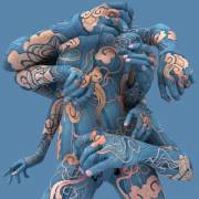 Headless Blue Naked Chick Thing With Arms Or Whatever