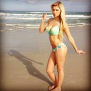 Anna Faith Pouting In A Bikini