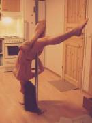 Who Puts A Stripper Pole In Their Kitchen? (X-Post From /R/Nsfw)