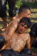 Intimacy Of Turkish Oil Wrestlers.
