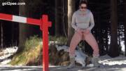 Wintery Outdoor Pee