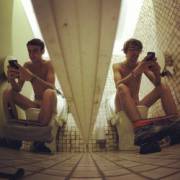 Goofing Around In A Public Bathroom