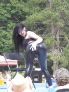 Raven-Haired Babe Teases