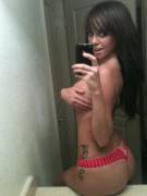 Hot Brunette Mirror Selfie