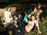 Behind The Scenes: Pre-Shoot Picnic. Yes, That's A Bow And Quiver.