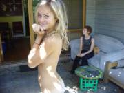 She Loves To Be Naked On Her Patio, Whether She Has Guests Or Not.