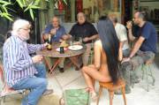 Naked In A Sidewalk Cafe
