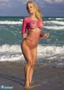 Jenny In A Pink Cage Bikini.