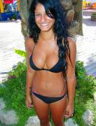 Bursting Out Of Black Bikini