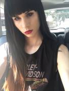 Ombre Knockout Hides A Secret Under Her Short Skirt