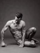 Gorgeousness In Black And White--Love The Stache