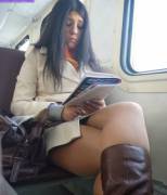 Tights On A Train. Big Uhq Gallery