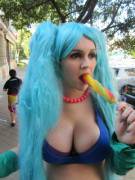Arcade Sona Sucking And Sharing Huge Boobs