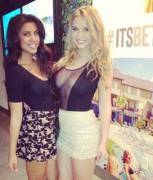 Blonde With A White Skirt