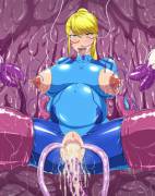 Samus Turned Into Milky Hive Queen By Tentacles