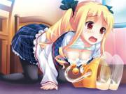 [Anime] Schoolgirl With Portable Unit Milked On The Floor